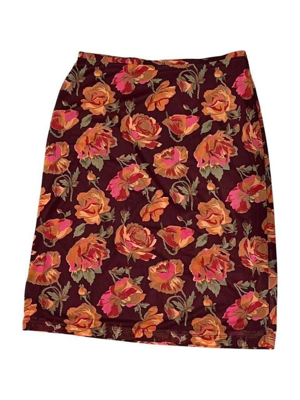 Vintage Express Floral Midi Skirt